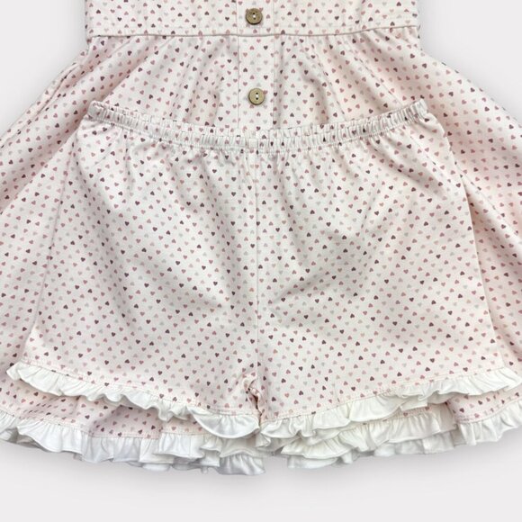 Sz 6 Omi Jo Pink Rainbow Hearts library tunic set EUC - Picture 3 of 4